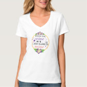 ワインおもしろいをラスト結婚ネームで注ぐ Tシャツ (正面)