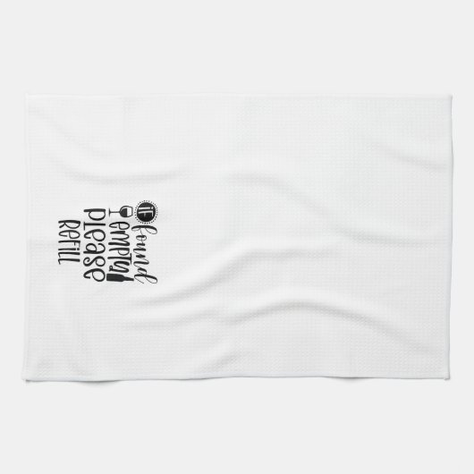 ワインおもしろいを補充して下さい キッチンタオル (横)