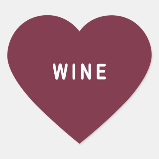 ワインおもしろいシール ハートシール (正面)