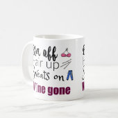 ワインおもしろいドリンカーズブラオフワイン去 コーヒーマグカップ (正面左)