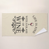 ワインおもしろいドリンカー引用文 バスタオル (バスタオル)