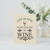 ワインおもしろいドリンカー引用文 ポストカード (スタンド正面)