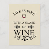 ワインおもしろいドリンカー引用文 ポストカード (正面)