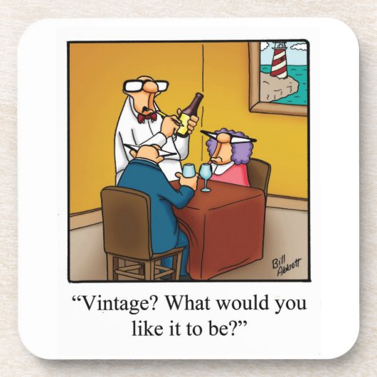 ワインおもしろいユーモアコースターセット「スペクティックル」 コースター (正面)