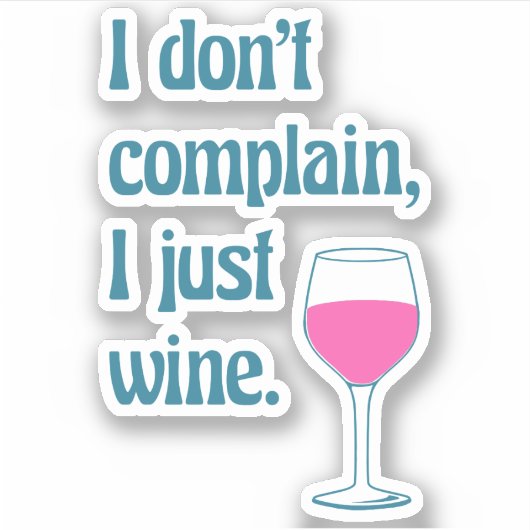 ワインおもしろい好きのプリンことわざ シール (正面)