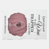 ワインおもしろい引用文ユーモアかわいい キッチンタオル (横)