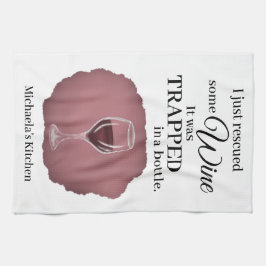 ワインおもしろい引用文ユーモアかわいい キッチンタオル