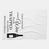 ワインおもしろい引用文ユーモアかわいい キッチンタオル (横)