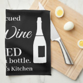 ワインおもしろい引用文ユーモアかわいい キッチンタオル (四つ折り)