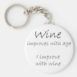 ワインおもしろい引用文ユーモア誕生日ギフトキーホルダー キーホルダー
