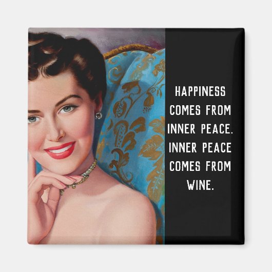 ワインおもしろい引用文レトロ自家製マグネット マグネット (正面)