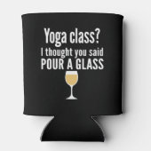 ワインおもしろい引用文 – ヨガクラス?グラスを注ぐ 缶クーラー (裏面)