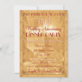 ワインおよびキャンドルライト記念日の招待状 招待状 (裏面)