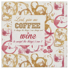 ワインおよびコーヒーQuotable生地 ファブリック