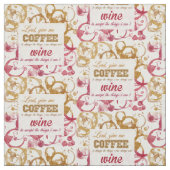 ワインおよびコーヒーQuotable生地 ファブリック (見本)