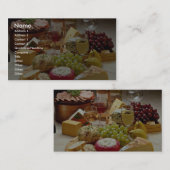 ワインおよびチーズパーティー 名刺 (正面/裏面)