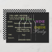 ワインおよびチーズパーティー 招待状 (正面/裏面)