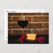 ワインおよびチーズ ポストカード (正面/裏面)