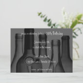 ワインおよびビール瓶のバースデーパーティ招待状 招待状 (スタンド正面)