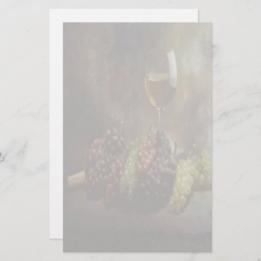 ワインおよびブドウの文房具 便箋 (正面/裏面)