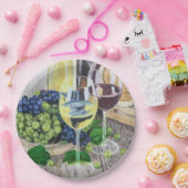 ワインおよびブドウ ペーパープレート (パーティー)