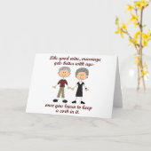 ワインおよび結婚 カード (黄色い花)