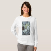ワインおよびEarthenwarのボトルが付いている静物画 Tシャツ (正面フル)