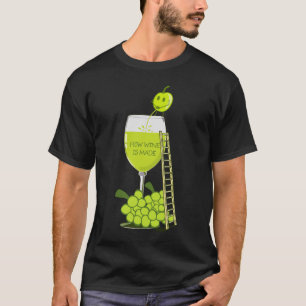 ワインがおもしろいな暗闇にいかになされるか Tシャツ
