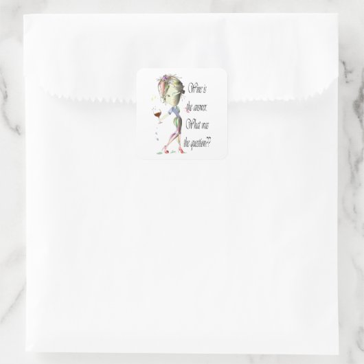 ワインが問題であるワイおもしろいンことわざの贈り物 スクエアシール (バッグ)