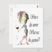 ワインが問題であるワイおもしろいンことわざの贈り物 ポストカード (正面/裏面)