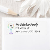 ワインが大好きレーベルのレインボーワイングラス ラベル (インサイチュ)