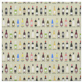 ワインが好きなボトルの名前パターン（の模様が）ある ファブリック (見本)