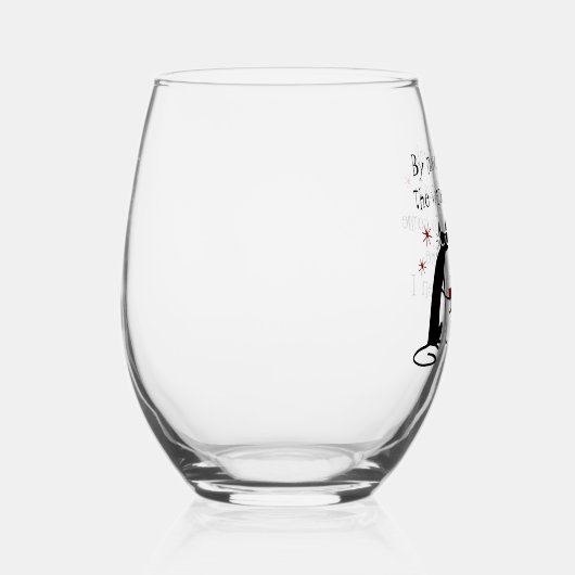 ワインが猫とのおもしろい引用文を知る ステムなしワイングラス (右)