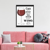 ワインが飲み過ぎ?WINO (黒) キャンバスプリント (インサイチュ (リビング))