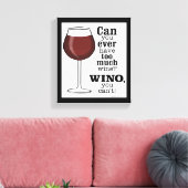 ワインが飲み過ぎ？WINO （黒） キャンバスプリント (インサイチュ (リビング))