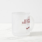 ワインが高価な大人の誕生日のマグカップを取得するように フロストグラスマグカップ (正面右)