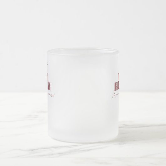 ワインが高価な大人の誕生日のマグカップを取得するように フロストグラスマグカップ (中央)