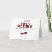 ワインが高価な大人の誕生日カードを取得するように シーズンカード (正面)