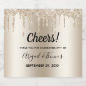 ワインきらめくグリッタードリップトレンディーグラム スパークリングワインラベル (シングルラベル)