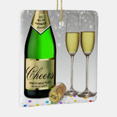 ワインきらめくボトルハッピーニューイヤー2026 セラミックオーナメント (右)