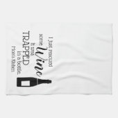 ワインことわざおもしろい引用文がボトル キッチンタオル (横)