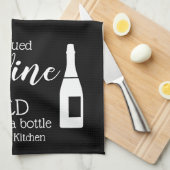 ワインことわざおもしろい引用文がボトル キッチンタオル (四つ折り)