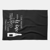 ワインことわざおもしろい引用文がボトル キッチンタオル (横)