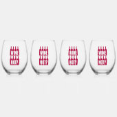 ワインじゃない ステムなしワイングラス (正面)