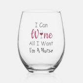 ワインすべて私が欲しいナース ステムなしワイングラス (正面)