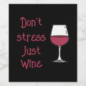 ワインだけストレスしないで ワインラベル (シングルラベル)