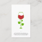 ワインつる植物 |ワインボトルとオープナー石板 名刺 (裏面)