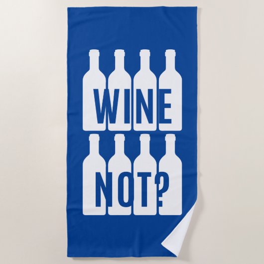 ワインではない ビーチタオル (正面)