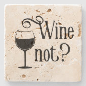 ワインではなくおもしろいワインラバーギフト ストーンコースター (正面)