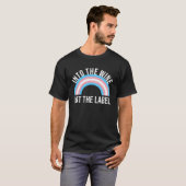 ワインではなくラベルTransgender Rainbow Tr Tシャツ (正面フル)